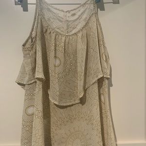 Dressy tank with lace back